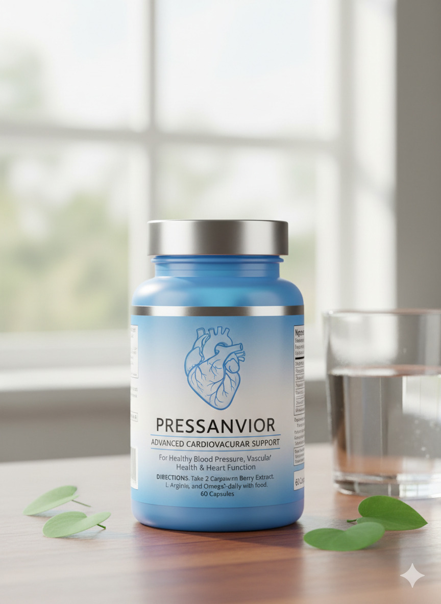 Pressanvior dietary supplement bottle with plant-based formula